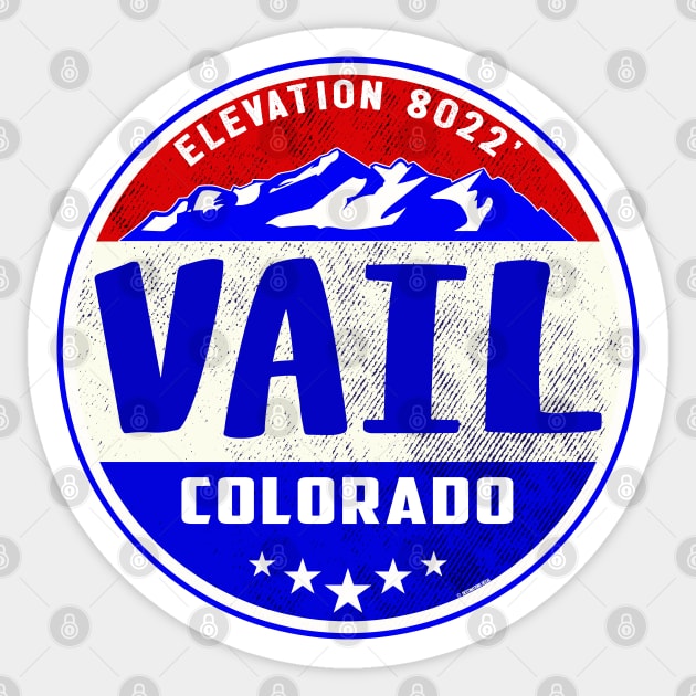 Vail Colorado Skiing Ski Sticker by heybert00